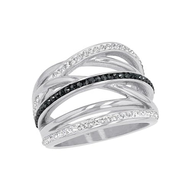 s.Oliver Ring Edelstahl Damen Ringe, mit Kristall, Silber, Kommt in Schmuck Geschenk Box, im Sale